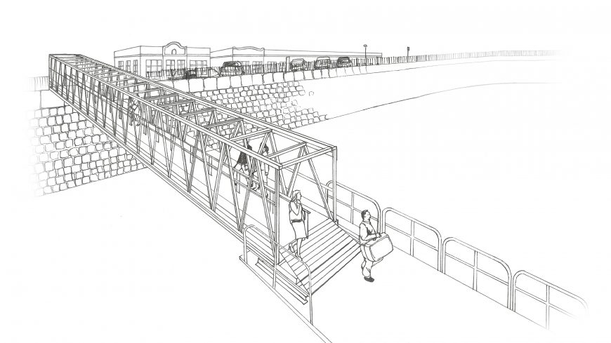 Metalu Holland maakt Art Impression voor een toegangsbrug